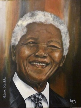 Portrait de Nelson Mandela. Homme Politique.